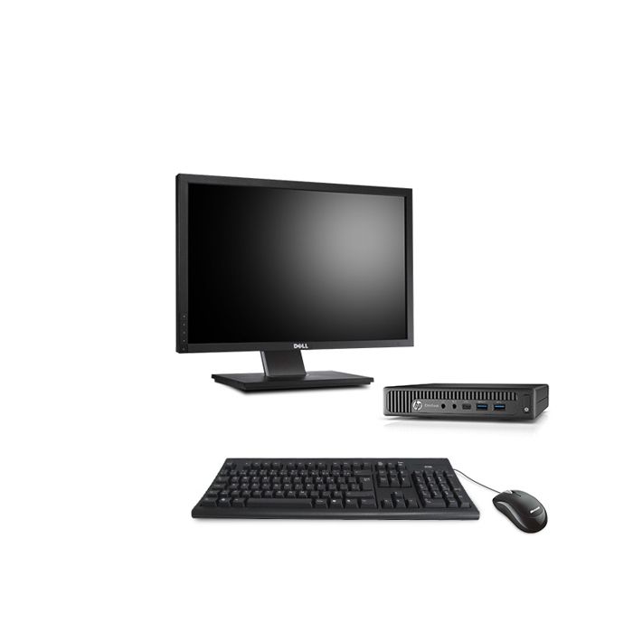 Pack PC avec écran - Pack HP EliteDesk 800 G2 DM - 16Go - 256Go SSD + 22 Reconditionné - Hewlett-Packard reconditionné disponible sur Cdiscount Seconde Vie