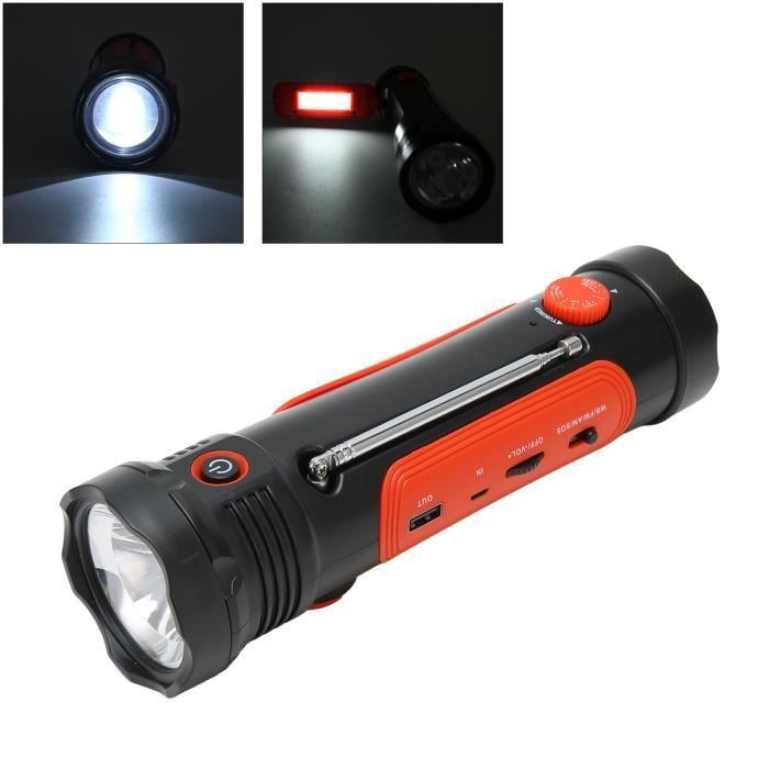 Lampe Torche Solaire LED à Manivelle Angoily - Éclairage D'Urgence Portable, Couleur Aléatoire