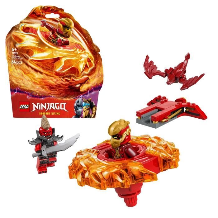 LEGO NINJAGO 71823 La toupie Spinjitzu du dragon de Kai - Jeu de construction dès 6 ans