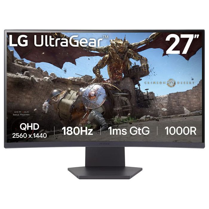 Écran PC 2.5K avec 2560 x 1440 pixels 1 ms de temps de réponse dalle VA incurvée 180 Hz HDR10 FreeSync.