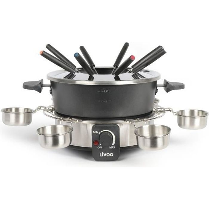 Appareil à fondue électrique LIVOO DOC264 - 1,8L - 8 fourchettes incluses - Thermostat ajustable - I