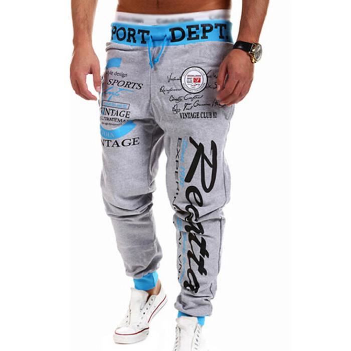 Survêtement Homme Pantalon Jogging Homme JustSun - Coton Élastique Avec Poche Zippée - Sport, Fitness Vêtement Sport Cotton