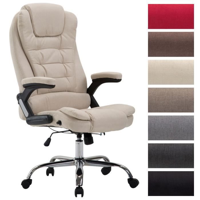 Fauteuil de Bureau Thor XXL en Tissu - CLP - Capacité 150 kg - Couleur Crème Fauteuil de Bureau Thor XXL en Tissu - CLP - Capacité 150 kg - Couleur Crème