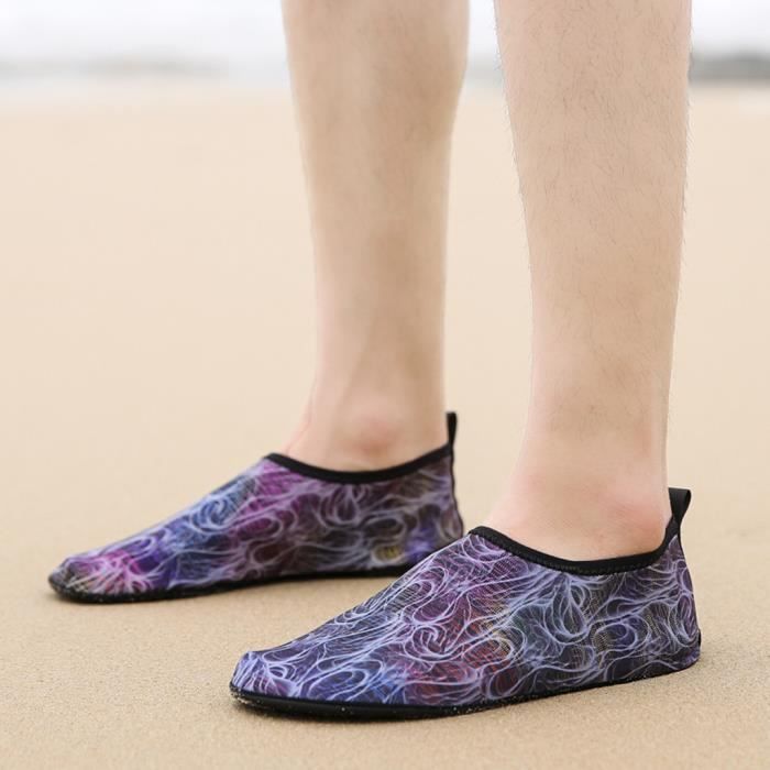 Boolavard Chaussure de Sport Nautique Chaussettes Slip-on Aqua Yoga Barefoot à séchage Rapide pour Hommes Femmes Enfants 