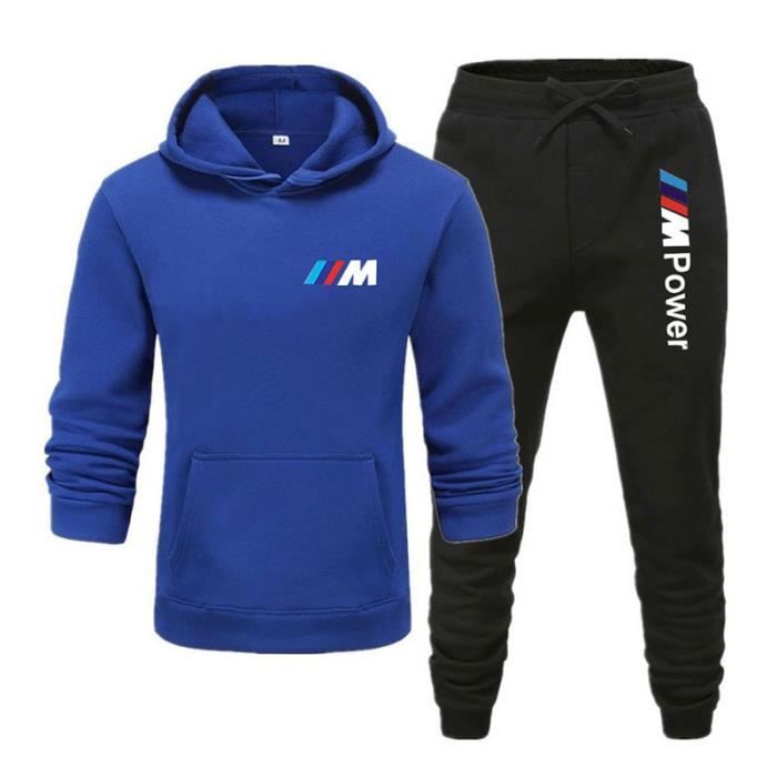 Jogging BMW-M Power Surv??tement Homme 2 Pi?�ces Mode Casual ?� Capuche Confortable Manches Longues 