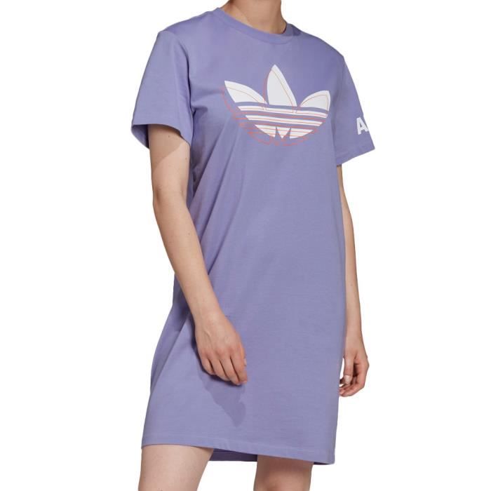 robe t-shirt mauve femme adidas he2217