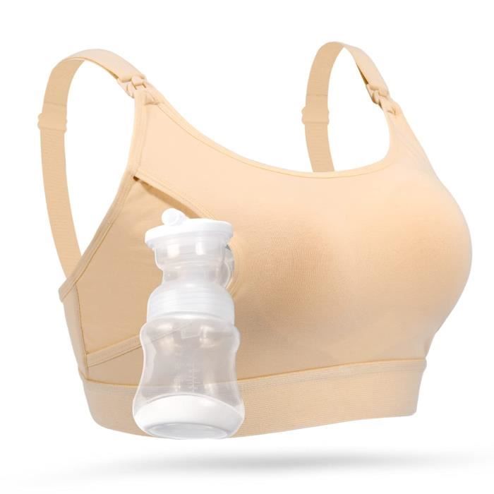 MOMANDA Soutien-Gorge Allaitement Mains Libres Dentelle - Sans Armature - Pompage & Allaitement Confortable