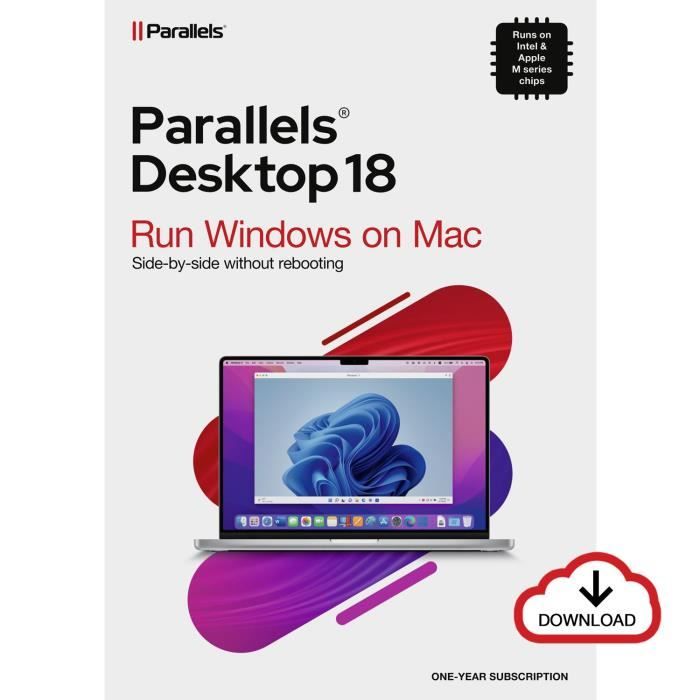 Parallels Desktop 18 pour Mac Edition Standard - Licence 1 an - 1 poste - A télécharger