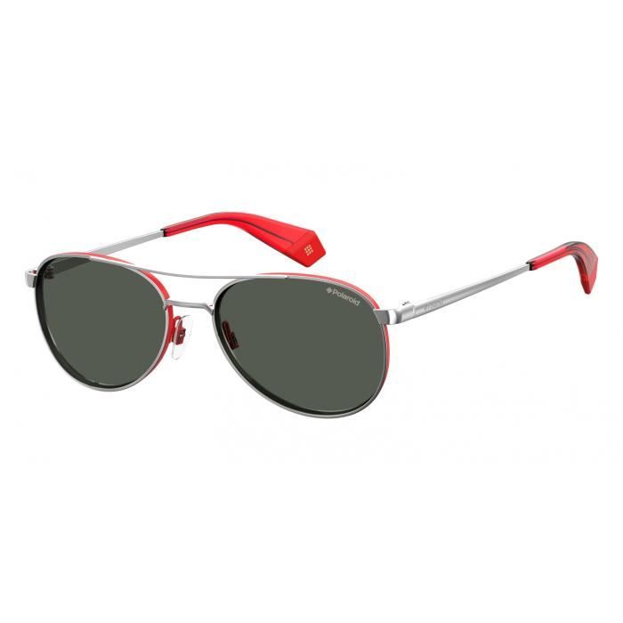 Polaroid lunettes de soleil 6070J2B/M9 femmes pilote argent/rouge/gris