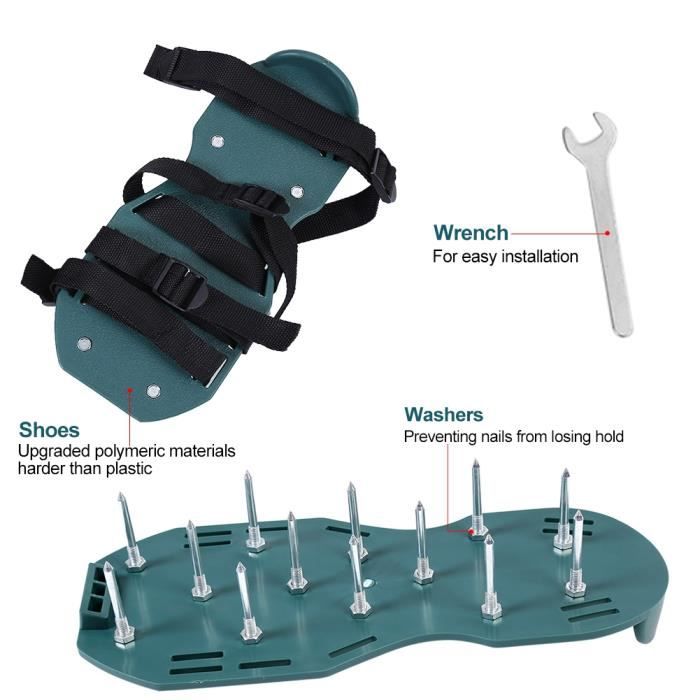 Chaussures Aérateur De Pelouse - Sandales à Pointes Pour Aérer Le Gazon (Taille Unique)