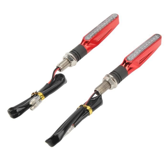 4x Feux Flash LED Stroboscopiques 6 LED 12-24V Jaune/Rouge/Bleu - Voyant Avertissement Urgence Universel Voiture Moto Camion