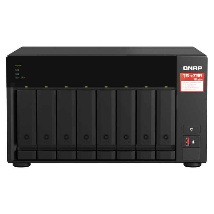 Serveur de Stockage (NAS) - QNAP - TS-873A-8G - 2,5GbE AMD Ryzen quad-core