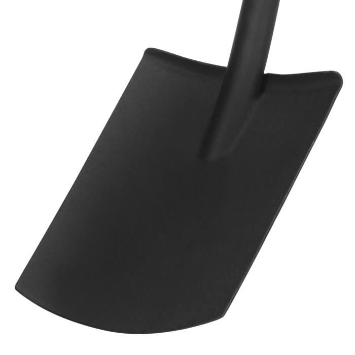 Pelles de Jardin, 78cm Bêche pour Creuser en Acier avec Poignée en D, Pelles pour Creuser en Sols Durs et Caillouteux pour Camping Car Gardening/Noir Mat