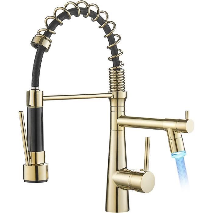 Robinet Cuisine Avec 2 Jets,Robinetterie à Ressort Mitigeur Cuisine - Foto 9