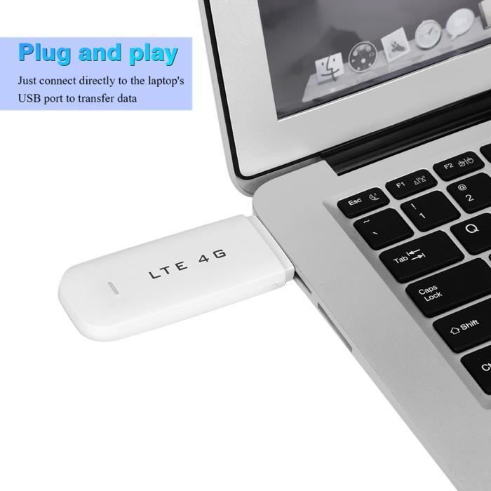 Modem USB WiFi 4G LTE - Clé Internet Mobile Portable - Partage Jusqu'à 10 Utilisateurs - Plug & Play - Antenne Intégrée - 2