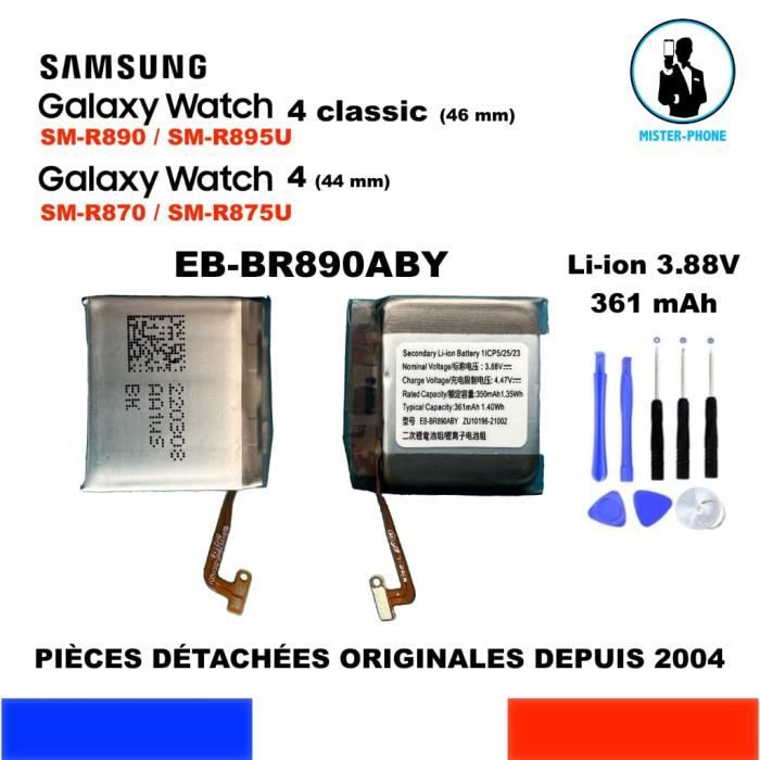 BATTERIE ORIGINALE EB-BR890ABY SAMSUNG GALAXY WATCH4 ( 44MM ) : SM-R870/SM-R875U & GALAXY WATCH4 CLASSIC ( 46MM ): SM-R890/SM-R895U