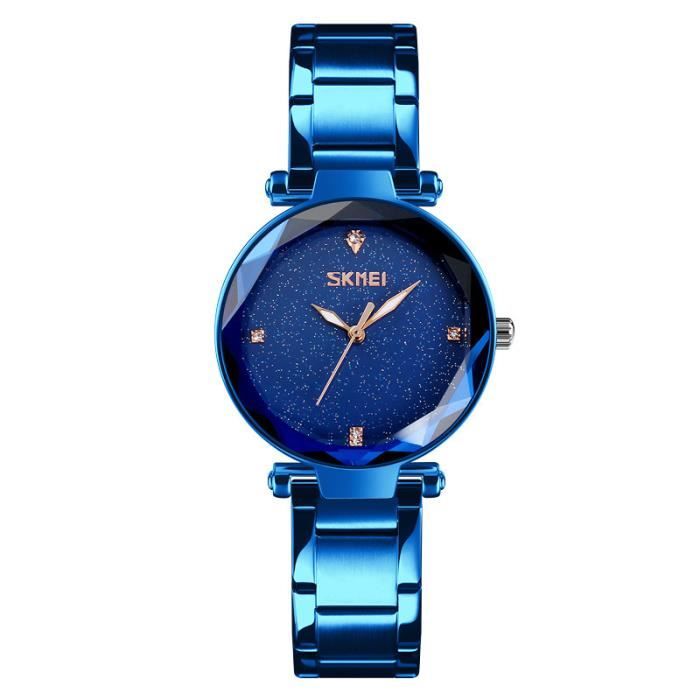 Sharphy Montres Femmes Marque De Luxe 2019 Bracelet Mode Diamant Quartz Bleu Magnifique Montre Femme Bleu Achat Vente Montre Bleu Prolongation Soldes Cdiscount