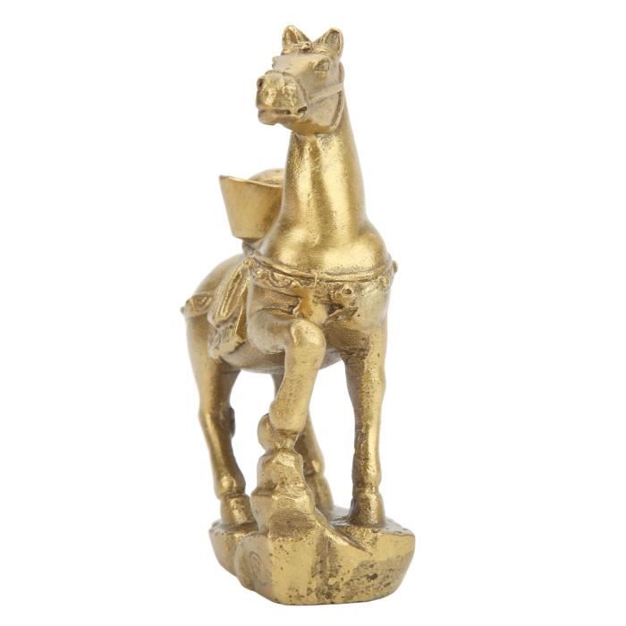 Sculpture Cheval En Résine Bronze 31.5cm - Statue Décorative Bureau Ou Jardin