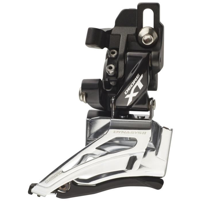 Dérailleur avant Shimano Deore XT FD-M8025 - 2x11 vitesses montage direct Dual Pull noir/argent