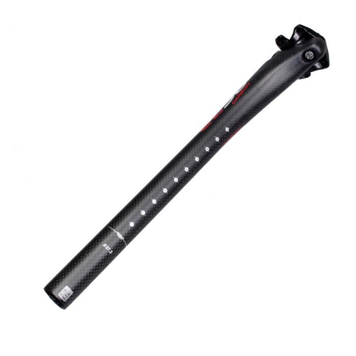 Tige De Selle Vélo Carbone 27.2x350mm - Ultra Légère (200g) - Blanc