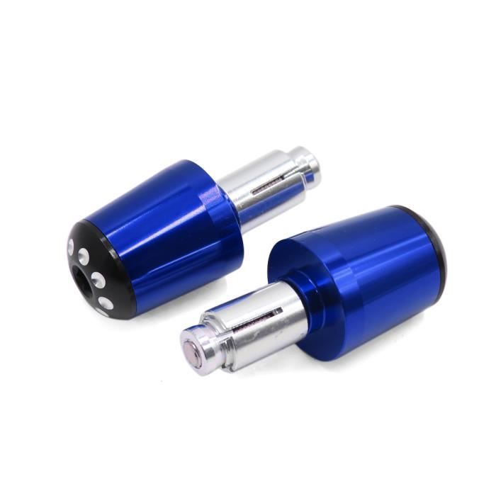 sourcingmap/® 2pcs bleu universel 17mm alliage aluminium Embout guidon pour moto