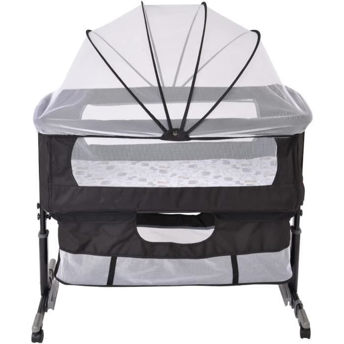 MoMi REVO - Lit Cododo Bébé Réglable - Berceau 2-en-1 avec Matelas