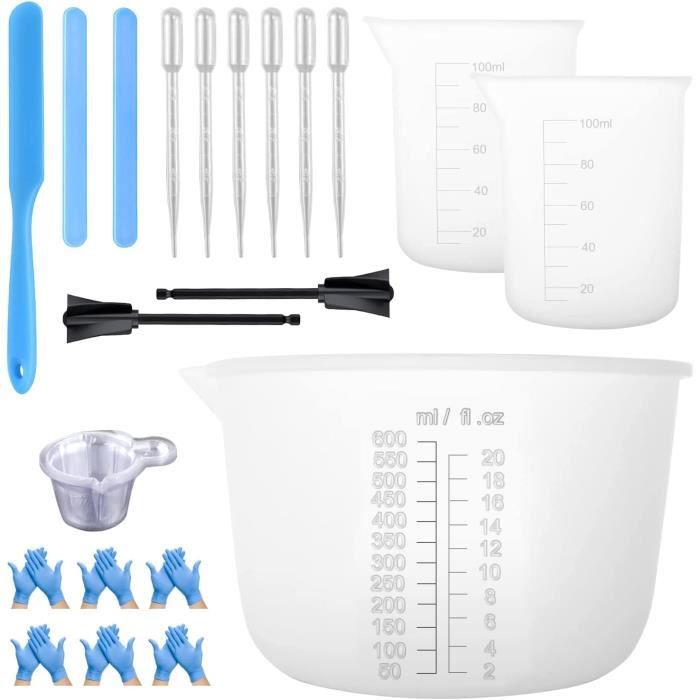 Lot De 6 Gobelets Doseurs De 100 Ml - En Plastique Transparent Avec Graduations Précises - Pour Cuisine & Laboratoire