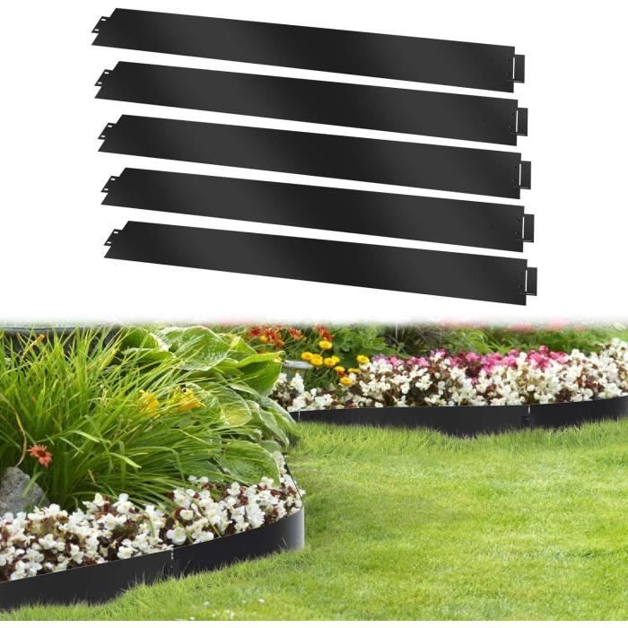 Bordo Per Prato In Metallo Zincato - Flessibile, Antiruggine, Sistema Click-Fix - Altezza 15 Cm, Lunghezza 5 M - Foto 11