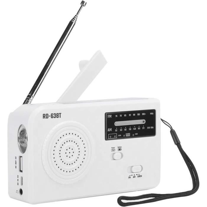 Radio À Manivelle Solaire - Radios De Survie Am Fm Portables 4000 Mah | Wind Up Radio Avec 3