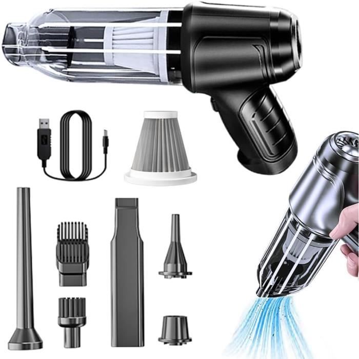 Aspirateur à Main Sans Fil - TRAHOO - 3 en 1 - 120W - 12000Pa - Gris