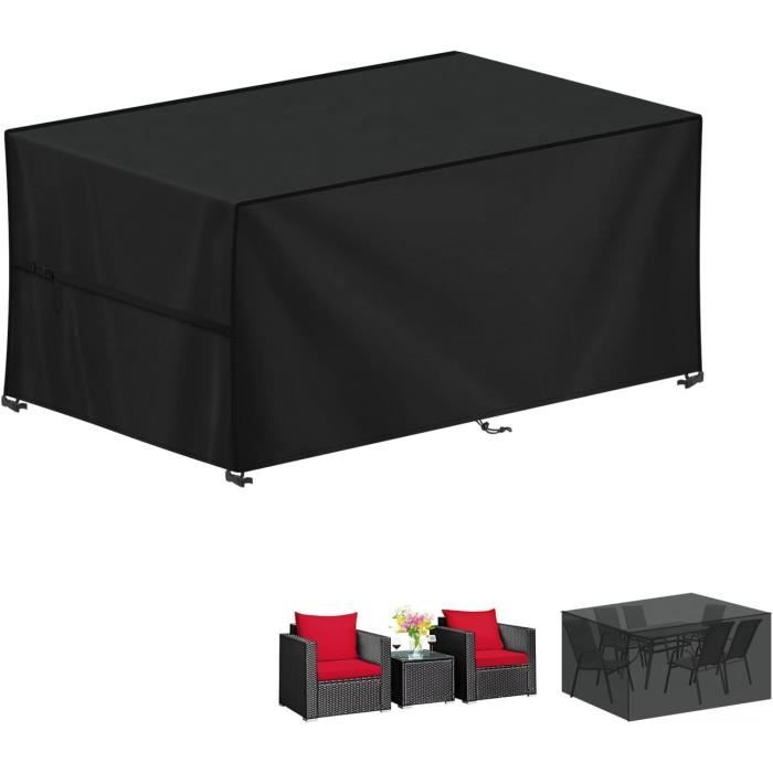 Housse Table De Jardin,150X90X90Cm Bâche Salon De Jardin