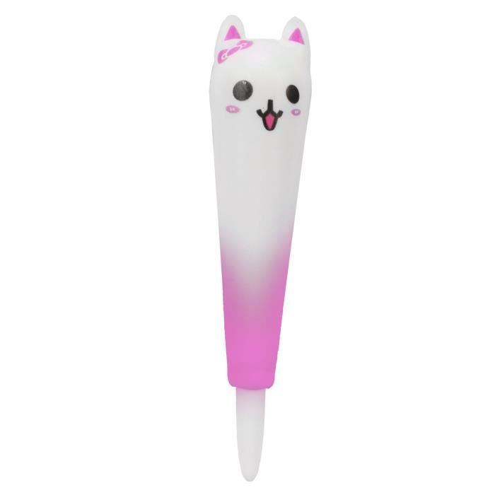 STYLO,7--Stylo Gel anti Stress animaux de dessin animé, 1 pièce