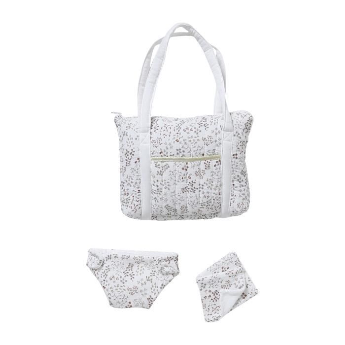 VERTBAUDET – Sac à Langer En Gaze De Coton Pour Poupon, Motif Retro Flower, Dès 12 Mois