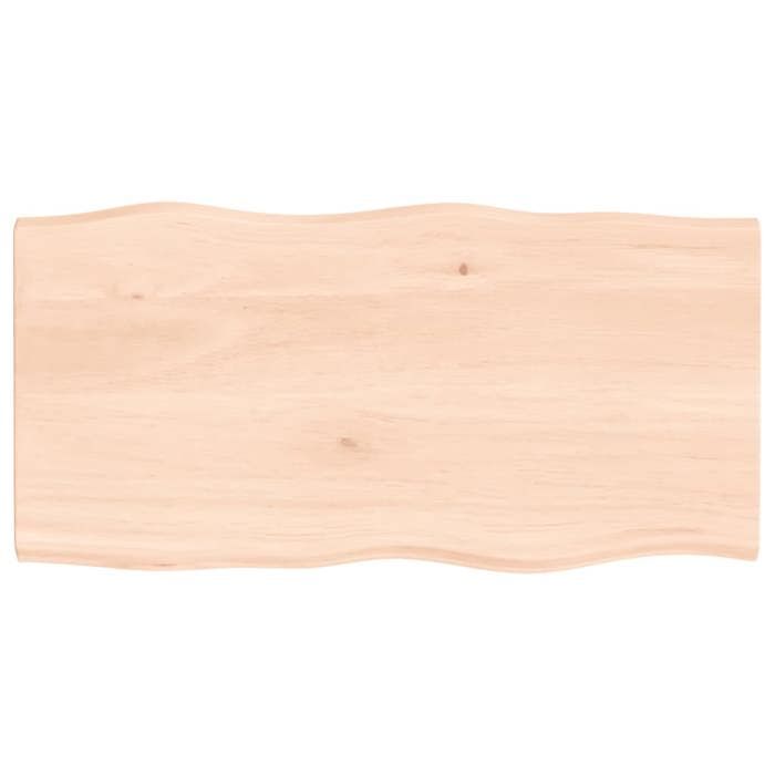 vidaXL Dessus de table bois chêne massif non traité bordure assortie 363872