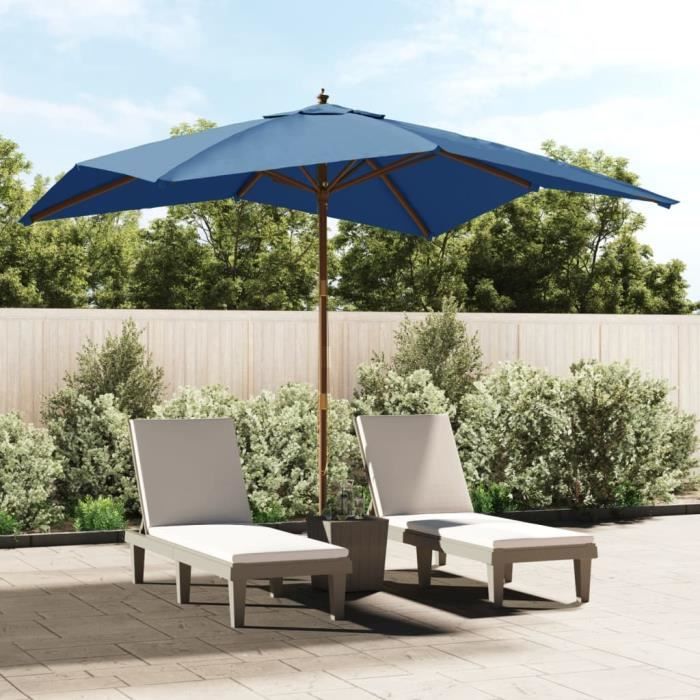 vidaXL Parasol 300x300 cm Azuré