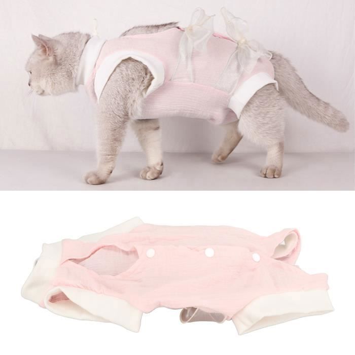 Comparer les prix de combinaison postopératoire pour chat Combinaison de récupération pour chat Empêcher le léchage Combinaison de pansement DQFRANCE