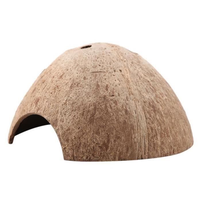2 Cachettes Reptile En Forme De Coquille De Noix - Abri Pour Tortue, Gecko, Lézard | Décor Terrarium 12x12x7 Cm