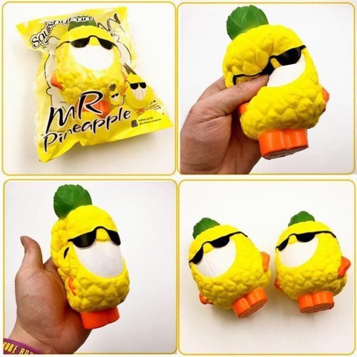 Dvkptbk Oreillers en Coton Ananas 20 Pouces Poupée Ananas Simulée Jouet Oreiller Fruit Drôle Décoration Maison Cadeau Poupée Cadeau d'Anniversaire Figurines d'Action et de Jouet