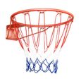DREAMADE Panier de Basketball en Acier et Nylon, Cadre et Filet Robuste Adapté pour Adultes et Enfants, Panneau Non Inclus-1
