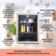Réfrigérateur pose libre Klarstein Beersafe XL - 60 L - LED - Porte vitrée - Gris-1