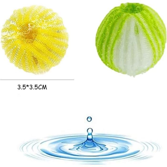 Poil Machine à Laver,10 Pièces Machine à Laver Boule,Attrape Poils Machine A Laver,Boule De