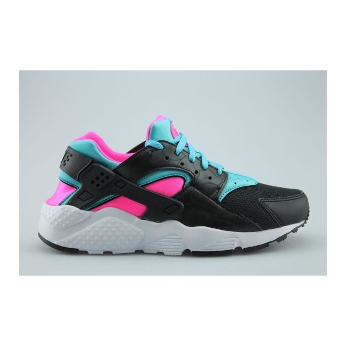 Nike huarache rose et noir hot sale