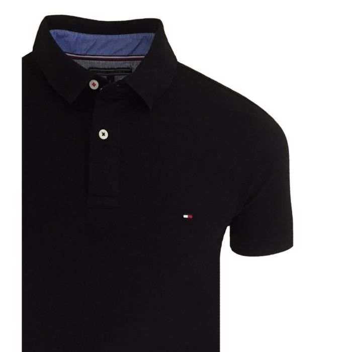 Polo Tommy Hilfiger noir Polo TH 611 noir Noir Cdiscount Pr t