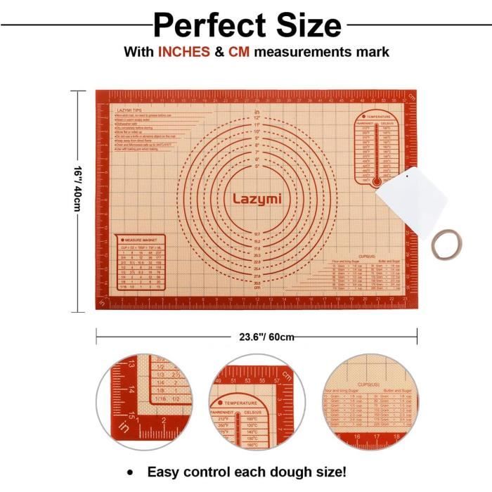 2 Tapis De Cuisson En Silicone Rummershof 30x40 Cm - Antiadhésif, Réutilisable, Supporte 230°C, Passe Au Lave-vaisselle