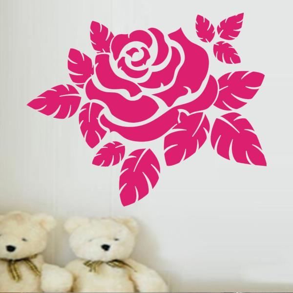 Sticker Décoratif fleurs rose et violet - 30 x 30 cm - Sanders & Sanders