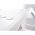 Lit cabane gigogne 90x190 avec toit (Blanc)-2