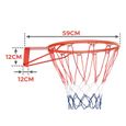 DREAMADE Panier de Basketball en Acier et Nylon, Cadre et Filet Robuste Adapté pour Adultes et Enfants, Panneau Non Inclus-2