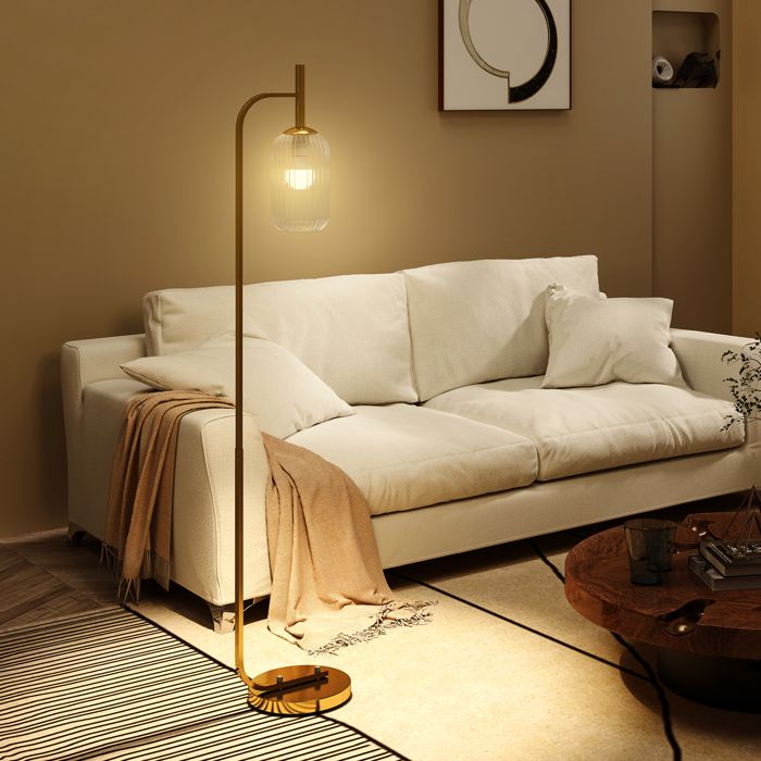 Lampadaire Sayra en marbre noir et métal peint noir | Kave Home France