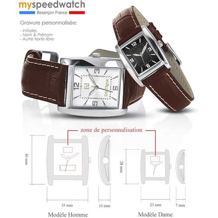 Montre homme personnalisable gravure store