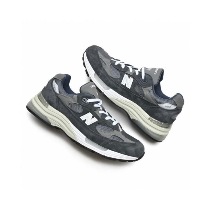 Basket New Balance 992 Marine Blue USA Gris Textile Plat Lacets Adulte Mixte Gris Cdiscount Chaussures